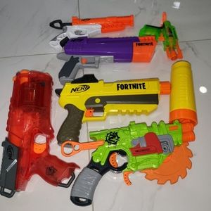 Lot of 6 Nerf Guns